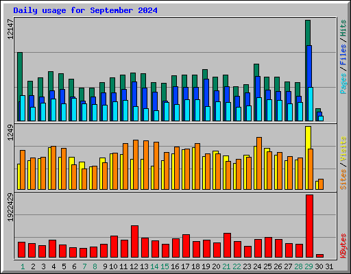 Daily usage for September 2024