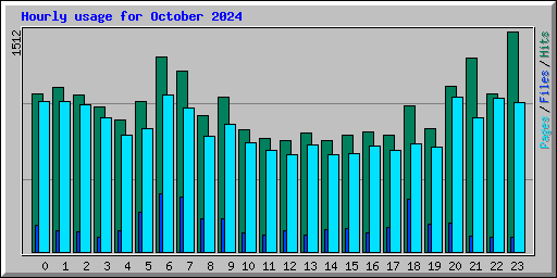 Hourly usage for October 2024